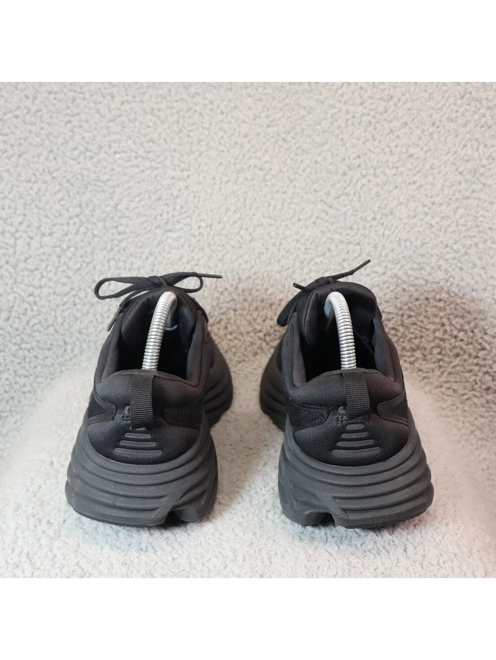 Hoka One One Bondi 8 Women Size 8.5 B Black Running Shoes